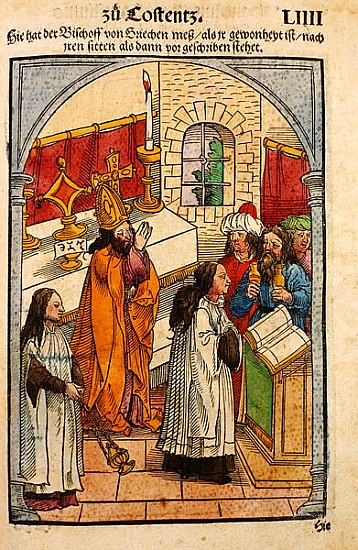 A scene from the Council of Constance, from ''Chronik des Konzils von Konstanz'' a Ulrich von Richental