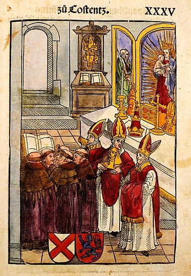 A scene from The Council of Constance, from ''Chronik des Konzils von Konstanz'' a Ulrich von Richental