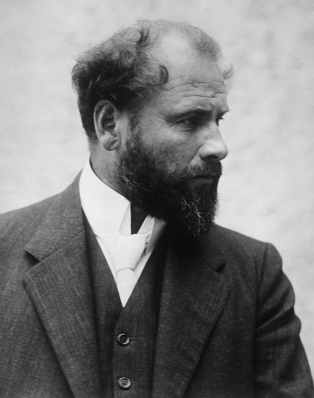 Der österreichische Maler Gustav Klimt a (circa 1900) Pittore anonimo