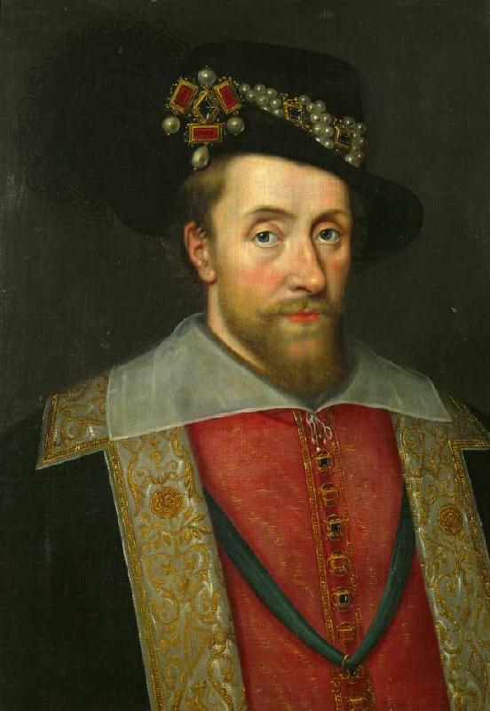 James I., König von England und Schottland (1566-1625) a (circa 1900) Pittore anonimo