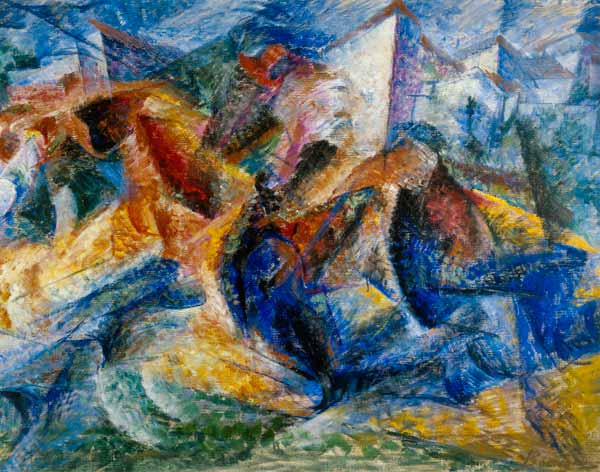 Horse and Rider and Buildings a Umberto Boccioni