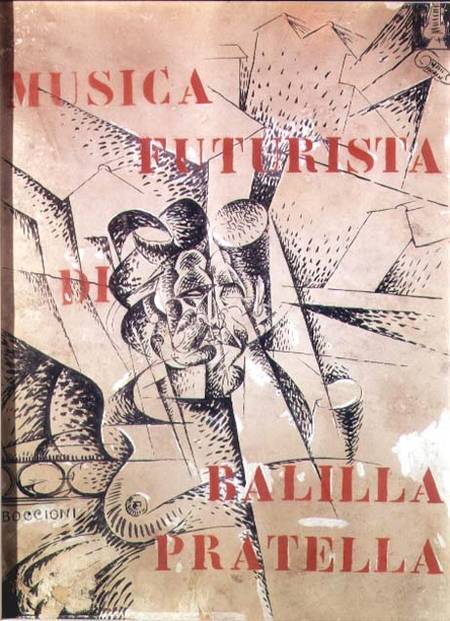 Design for the cover of 'Musica Futurista' by Francesco Balilla Pratella (1880-1955) a Umberto Boccioni