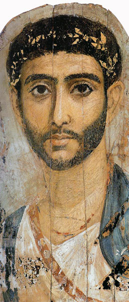 Ägypten: Mumienporträt eines jungen Mannes, c. 3. Jahrhundert n. Chr a Unbekannter Künstler