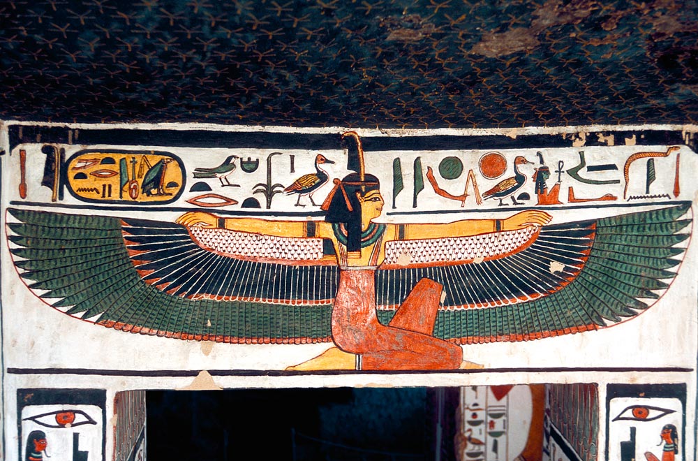 Ancient Egyptian goddess Ma’at, tomb of Queen Nefertari a Unbekannter Künstler