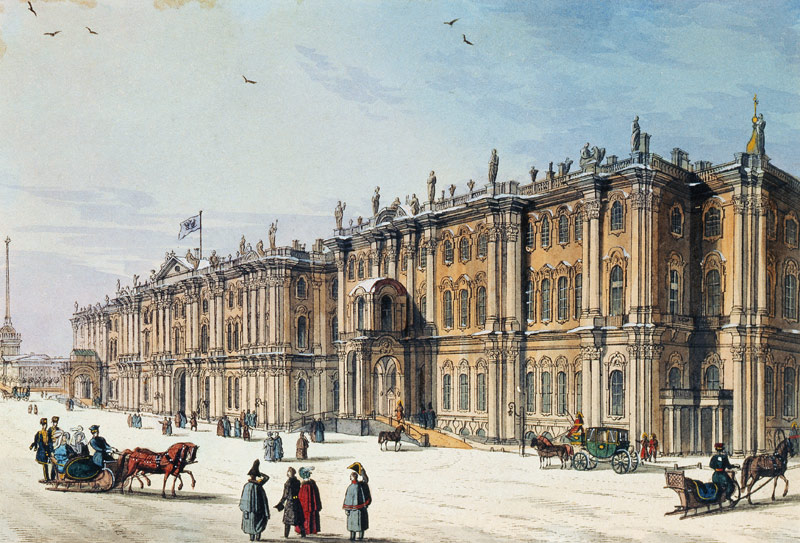 View of the Winter Palace in Saint Petersburg (Album of Marie Taglioni) a Unbekannter Künstler