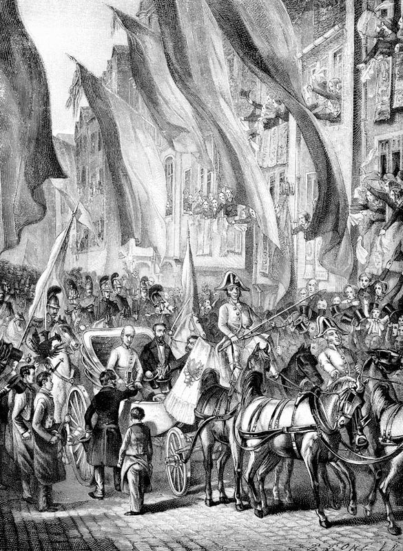 Entry of Archduke John of Austria in Frankfurt on 11 July 1848 a Unbekannter Künstler