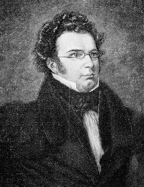 Franz Schubert (1797-1828) (After Watercolour portrait by Wilhelm August Rieder) a Unbekannter Künstler