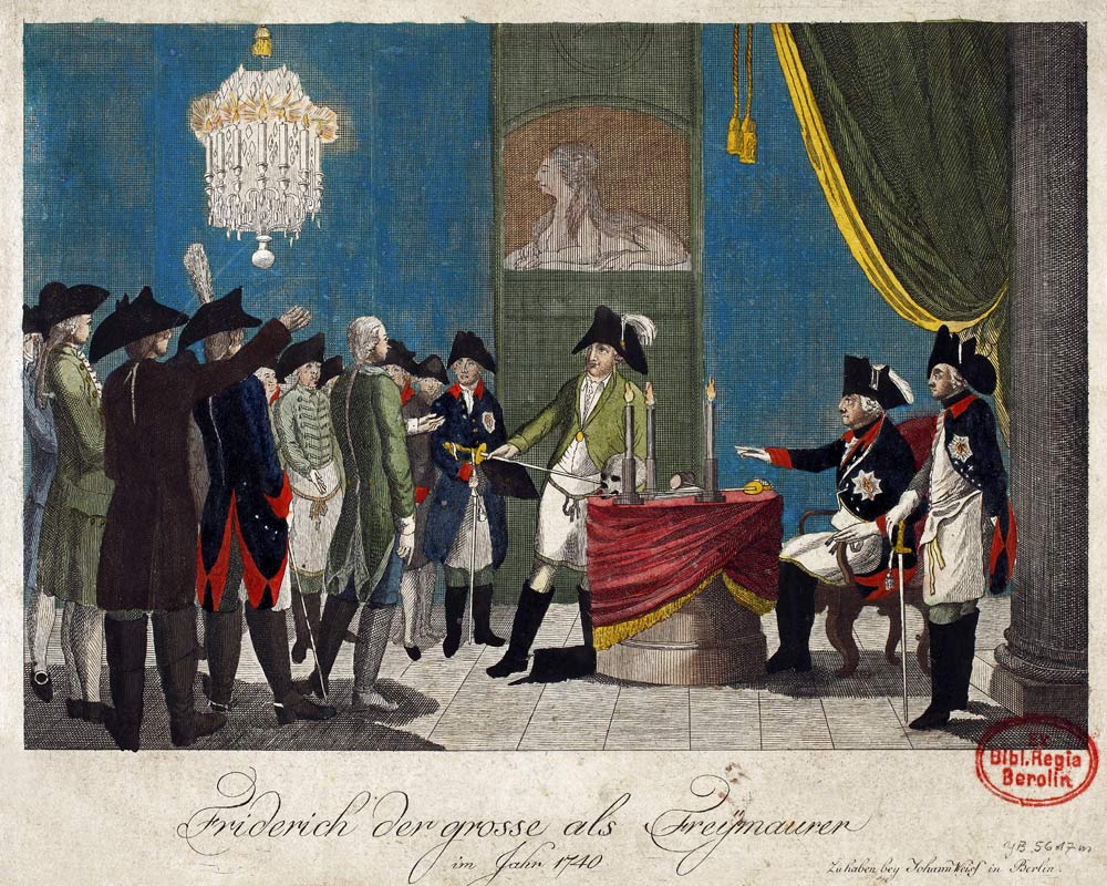 Frederick the Great as Freemason in 1740 a Unbekannter Künstler