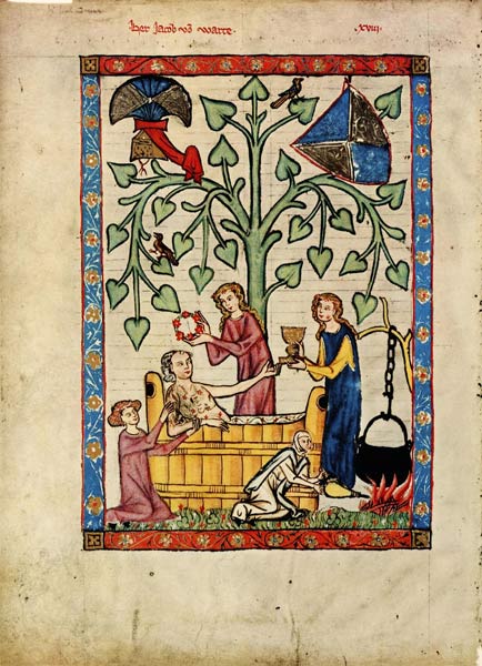 (From the Codex Manesse) a Unbekannter Künstler