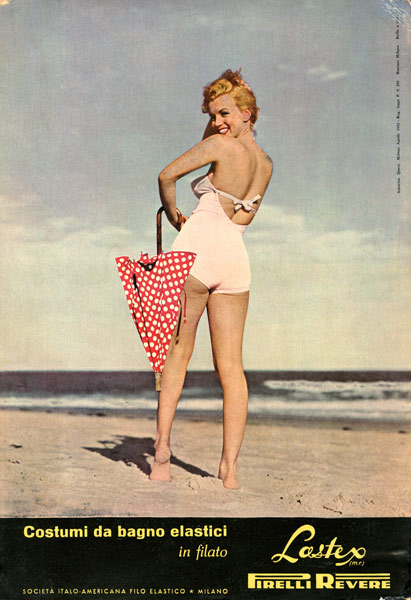 Marilyn Monroe posing for the advertising of Pirelli swimwear a Unbekannter Künstler
