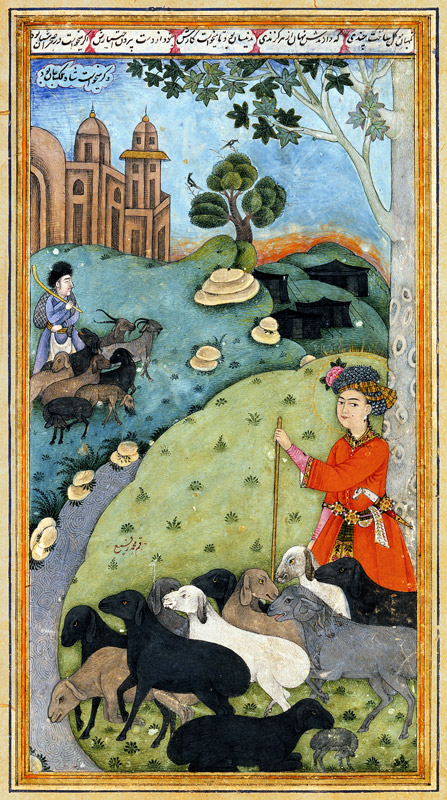 Miniature from "Yusuf and Zalikha" (Legend of Joseph and Potiphar's Wife) by Jami a Unbekannter Künstler