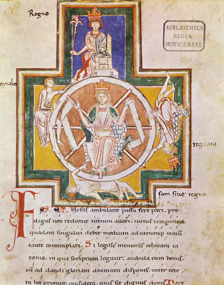 The Wheel of Fortune (Rota Fortunae) from Carmina Burana a Unbekannter Künstler