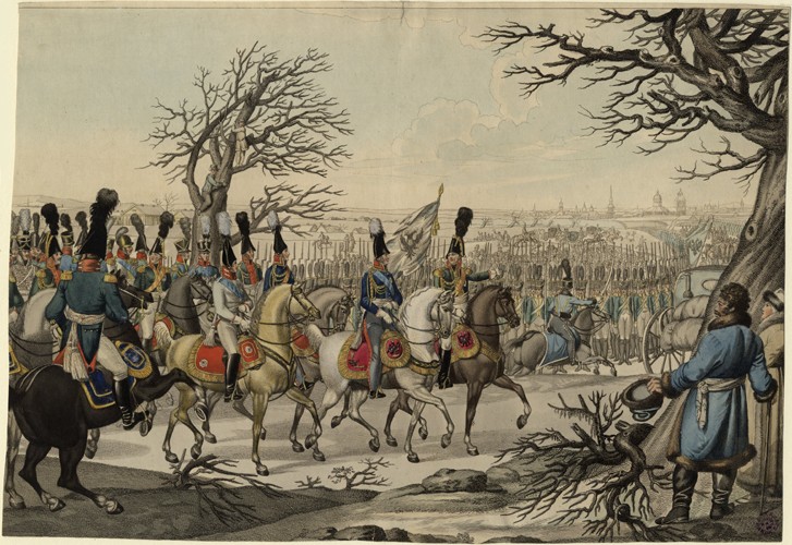 Tsar Alexander I and King Frederick William III before the troops a Unbekannter Künstler