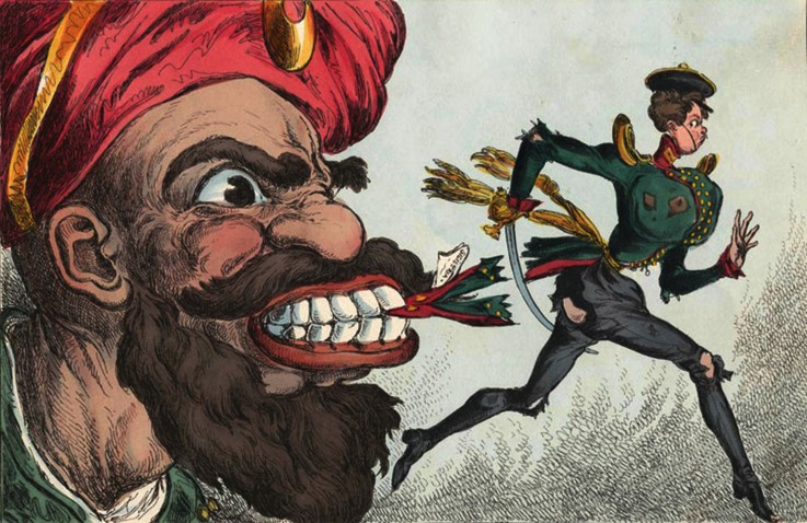 The beginning of the Crimean war by eyes of the West European caricaturist a Unbekannter Künstler