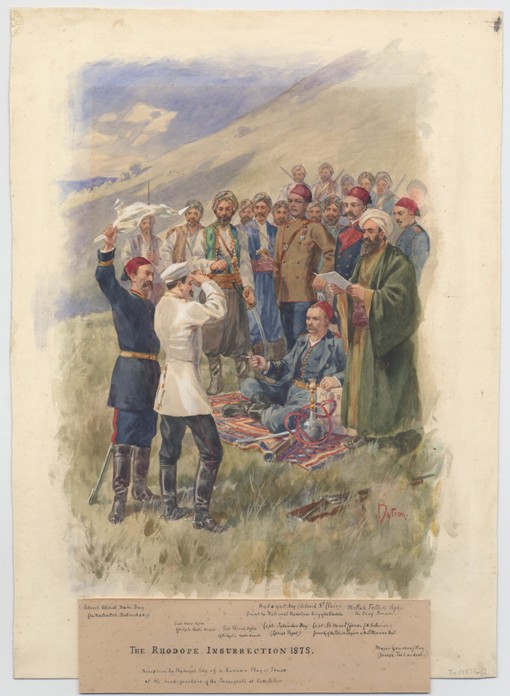 The April Uprising 1878. Negotiations at the headquarters of the insurgents a Unbekannter Künstler