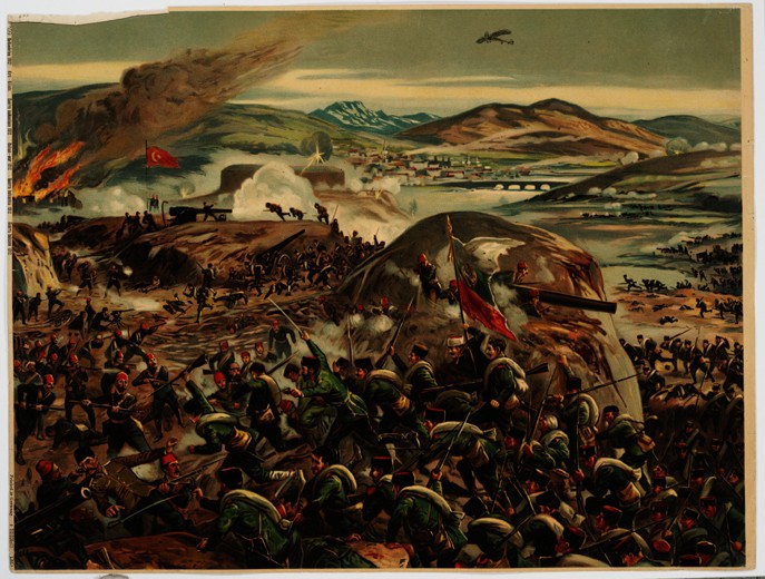 Balkan War. The Battle of Kirk Kilisse a Unbekannter Künstler
