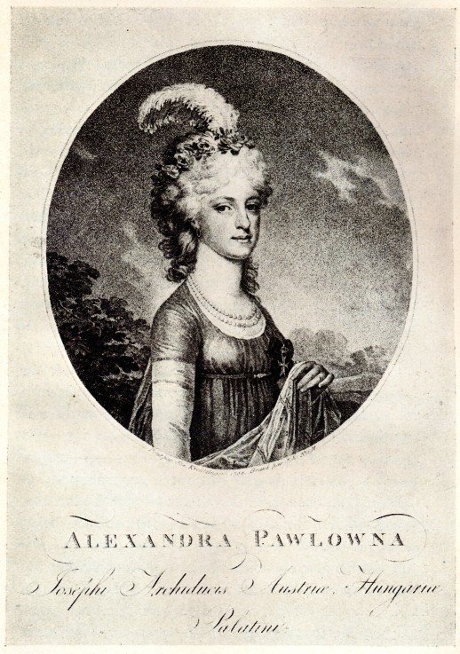 Portrait of Grand Duchess Alexandra Pavlovna (1783-1801) a Unbekannter Künstler