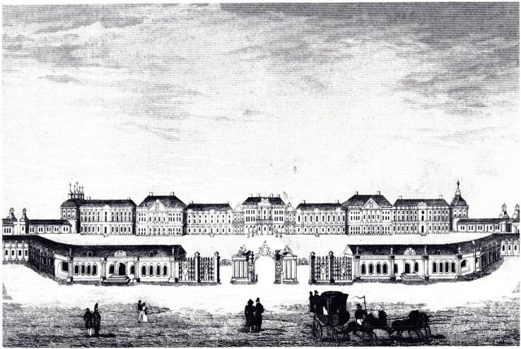 View of the Catherine Palace in Tsarskoye Selo a Unbekannter Künstler