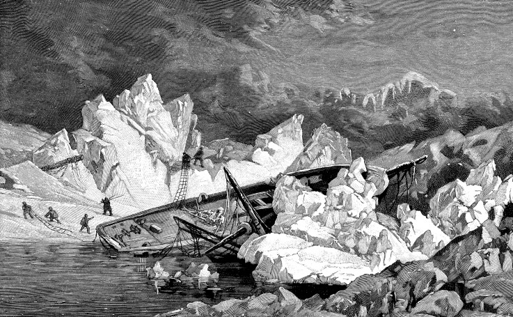 The wreck of the Hansa. Second German North Polar Expedition a Unbekannter Künstler