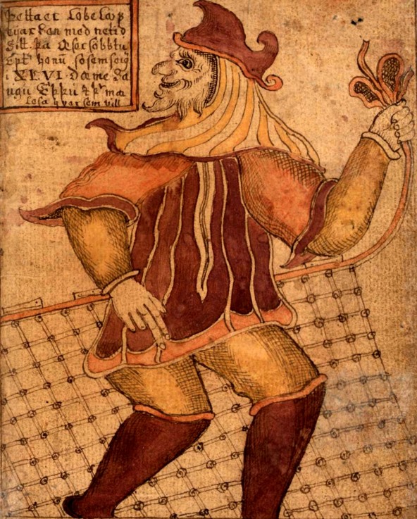The God Loki (from the Icelandic Manuscript SÁM 66) a Unbekannter Künstler