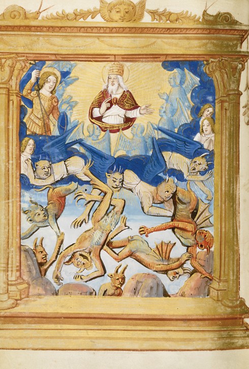 The Fall of Lucifer. From Book of Hours a Unbekannter Künstler