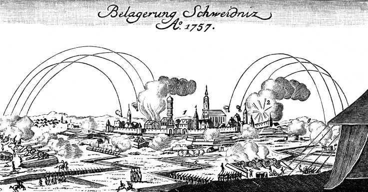 The siege of Schweidnitz on November 1757 a Unbekannter Künstler