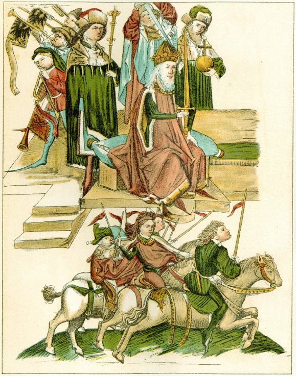 Frederick I receives Brandenburg (Copy of an Illustration from the Richental's illustrated chronicle a Unbekannter Künstler