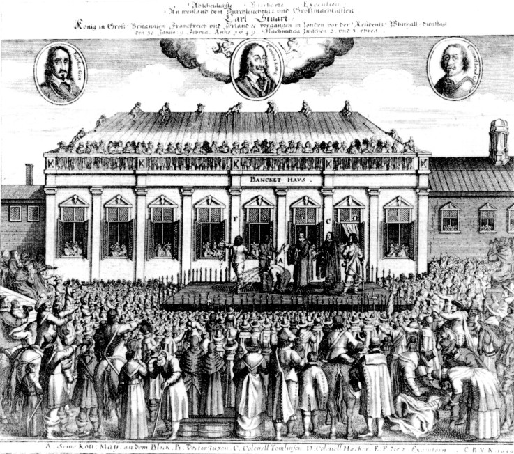 The Beheading of Charles I outside the Banqueting House, Whitehall, London a Unbekannter Künstler