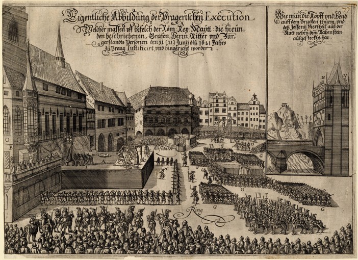 Execution of 27 Protestant Leaders on the Old Town Square in Prague on June 21, 1621 a Unbekannter Künstler