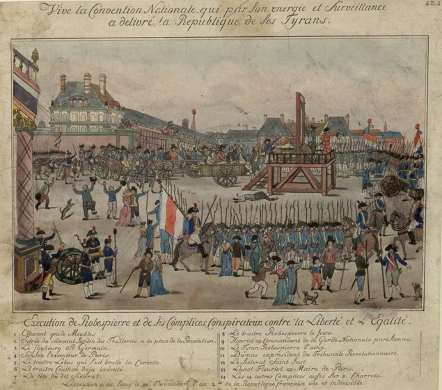 The execution of Robespierre and his supporters on 28 July 1794 a Unbekannter Künstler