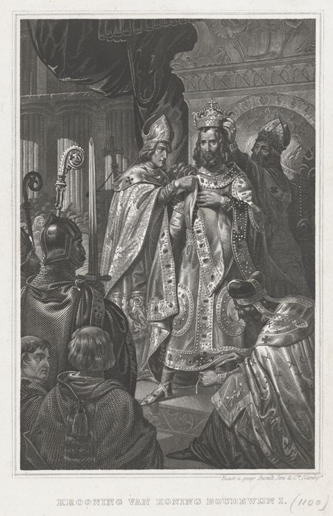 The coronation of Baldwin I on Christmas Day 1100 a Unbekannter Künstler