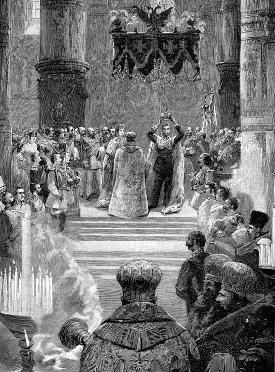 The Coronation of Emperor Nicholas II in the Assumption Cathedral a Unbekannter Künstler