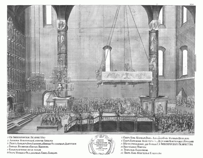The coronation of Anna Ioannovna on April 30, 1730 a Unbekannter Künstler