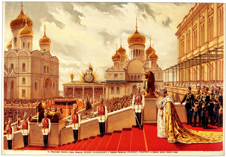 The Coronation Ceremony of Nicholas II. On the Red Porch a Unbekannter Künstler
