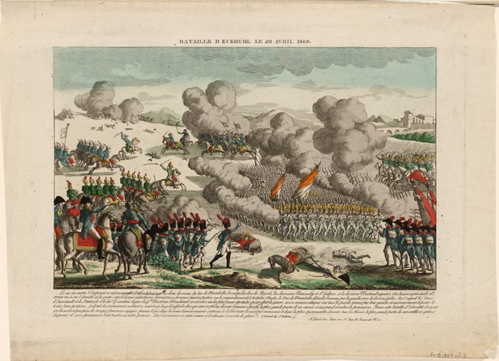 The Battle of Eggmühl on 22 April 1809 a Unbekannter Künstler