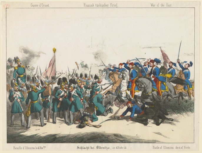 The battle of Oltenitza on 4 November 1853 a Unbekannter Künstler