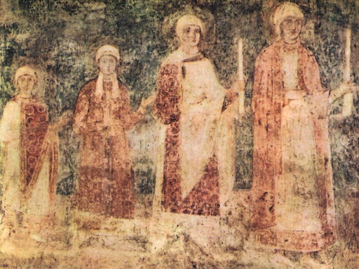 Daughters of Yaroslav the Wise (Anne of Kiev - left) a Unbekannter Künstler