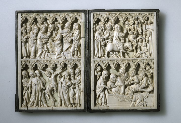 Ivory diptych with scenes from Life of Christ (Property of Queen Jadwiga of Poland) a Unbekannter Künstler