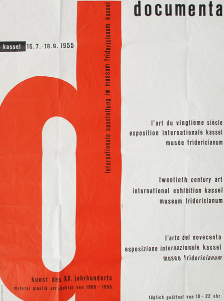 Poster for the First documenta Exhibition in 1955 a Unbekannter Künstler