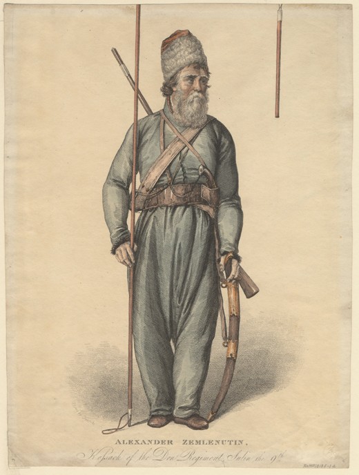 Alexander Zemlyanukhin, cossack of the Don Regiment a Unbekannter Künstler