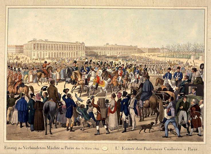 The Coalition army enters Paris on March 31, 1814 a Unbekannter Künstler