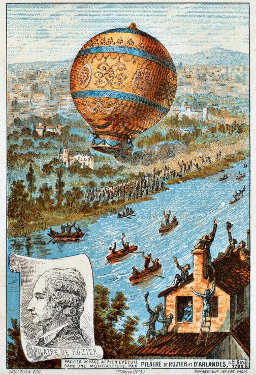 First aerial voyage with Pilâtre de Rozier and d'Arlandes, 1783 (From the Series "The Dream of Fligh a Unbekannter Künstler