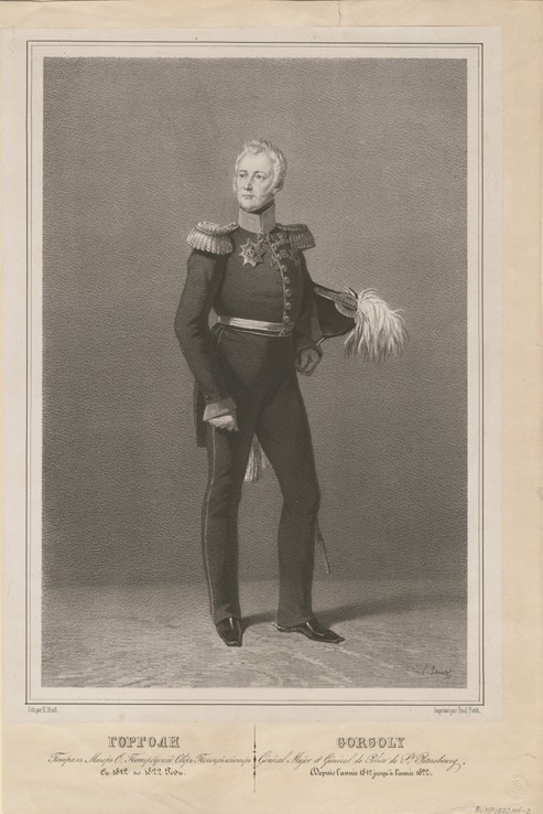 General Ivan Savvich Gorgoli, the chief of the St. Petersburg police a Unbekannter Künstler