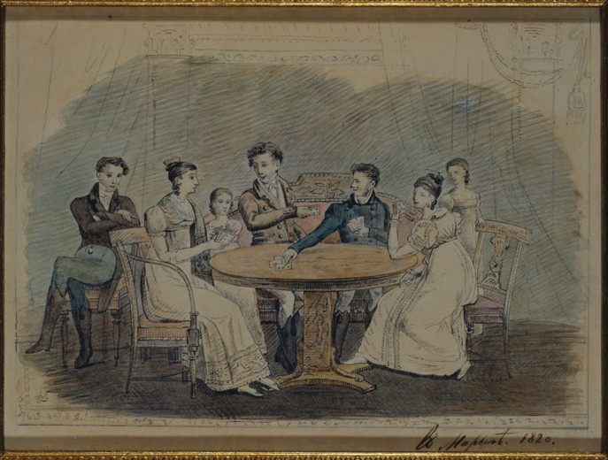 Golitsyn Family at the Table a Unbekannter Künstler