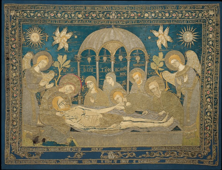 The Entombment (Altar embroidery) a Unbekannter Künstler