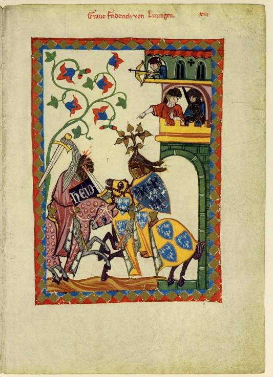 Count Friedrich II von Leiningen (From the Codex Manesse) a Unbekannter Künstler