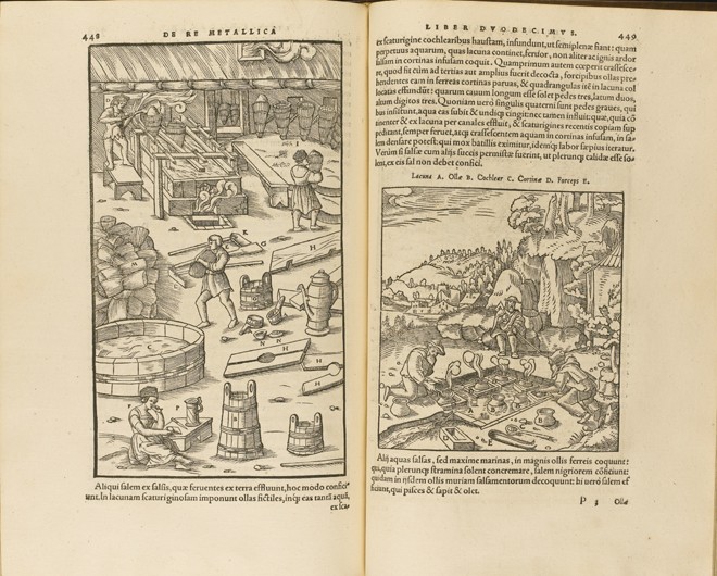 Illustration from De re metallica libri XII by Georgius Agricola a Unbekannter Künstler