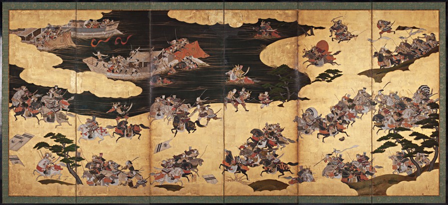 Battle scenes from the Tale of Heike (Heike Monogatari) a Unbekannter Künstler