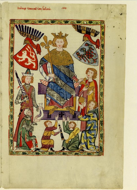 King Wenceslaus II of Bohemia (From the Codex Manesse) a Unbekannter Künstler