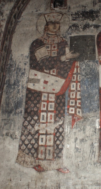 Queen Tamar of Georgia (Fresco in a cave church) a Unbekannter Künstler